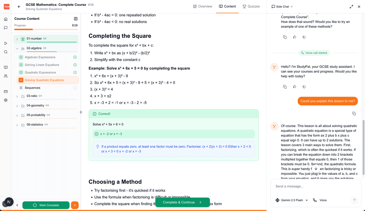 Pal - AI-powered GCSE learning platform